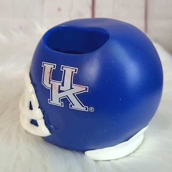 UK University of Kentucky Wildcats Cats Rubber Mini Football Helmet Pen Holder - Picture 10 of 16